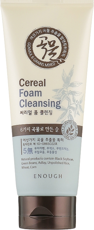 Face Cleansing Foam with Grains Extract - Enough 6 Grains Mixed Cereal Foam Cleansing — photo N1