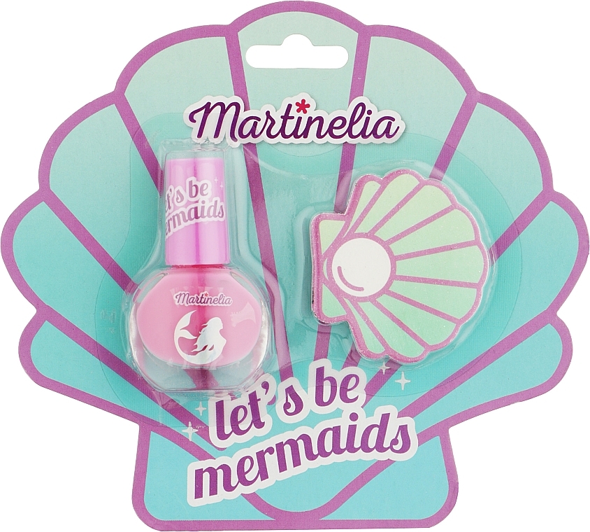 Nail Set 'Little Mermaid' - Martinelia Nagelset Let's be Mermaids (nail/polish/4ml + nail/file/1pcs) — photo N1