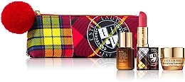 GIFT! Cosmetic Bag with Trial-Size Products - Estee Lauder (serum/7ml + f/cr/7ml + lipstick/3.5g + bag) — photo N1