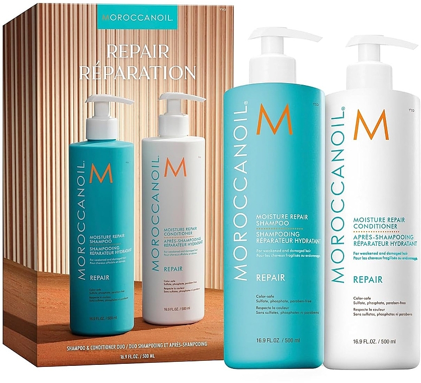 セット - Moroccanoil Repair Shampoo & Conditioner Duo Set (shm/500 ml + cond/500 ml) — photo N1