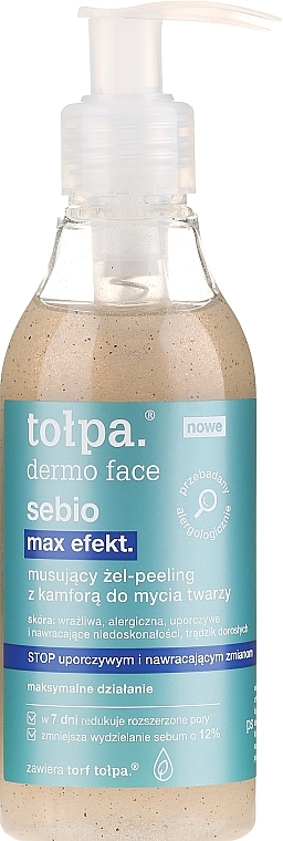 Fizzy Face Wash Gel - Tolpa Dermo Face Sebio Max Efect Gel-peeling — photo N1
