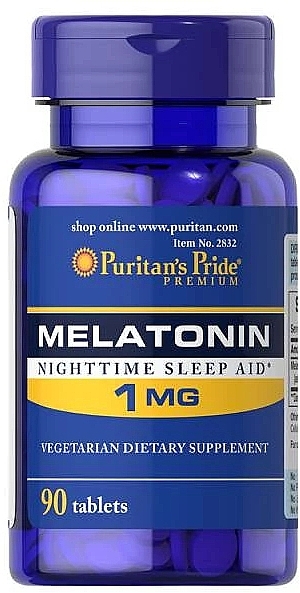 Melatonin Dietary Supplement, 1 mg - Puritan's Pride Melatonin — photo N1