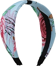 Fragrances, Perfumes, Cosmetics Hair Hoop, FA-5613, blue with floral print - Donegal