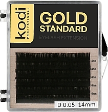 Fragrances, Perfumes, Cosmetics Gold Standard D 0.05 False Eyelashes (6 rows: 14 mm) - Kodi Professional