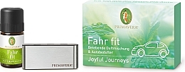Set "Joyful Journeys" - Primavera Car Fragrance Gift Set Drive Cool (oil/5ml + ass/5pcs + ass/1pcs) — photo N1