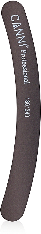 Disinfectable Nail File "Boomerang", 180/240 - Canni — photo N1