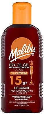 Self-Tanning Gel - Malibu Dry Oil Gel SPF15 With Beta Carotene — photo N1