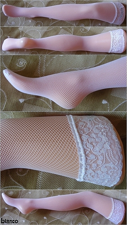 Women's Stockings "Ar Rete", bianco - Veneziana — photo N2
