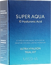 Fragrances, Perfumes, Cosmetics Set - Missha Super Aqua Ultra Hyalron Trial Kit (emulsion/15ml + essence/15ml)