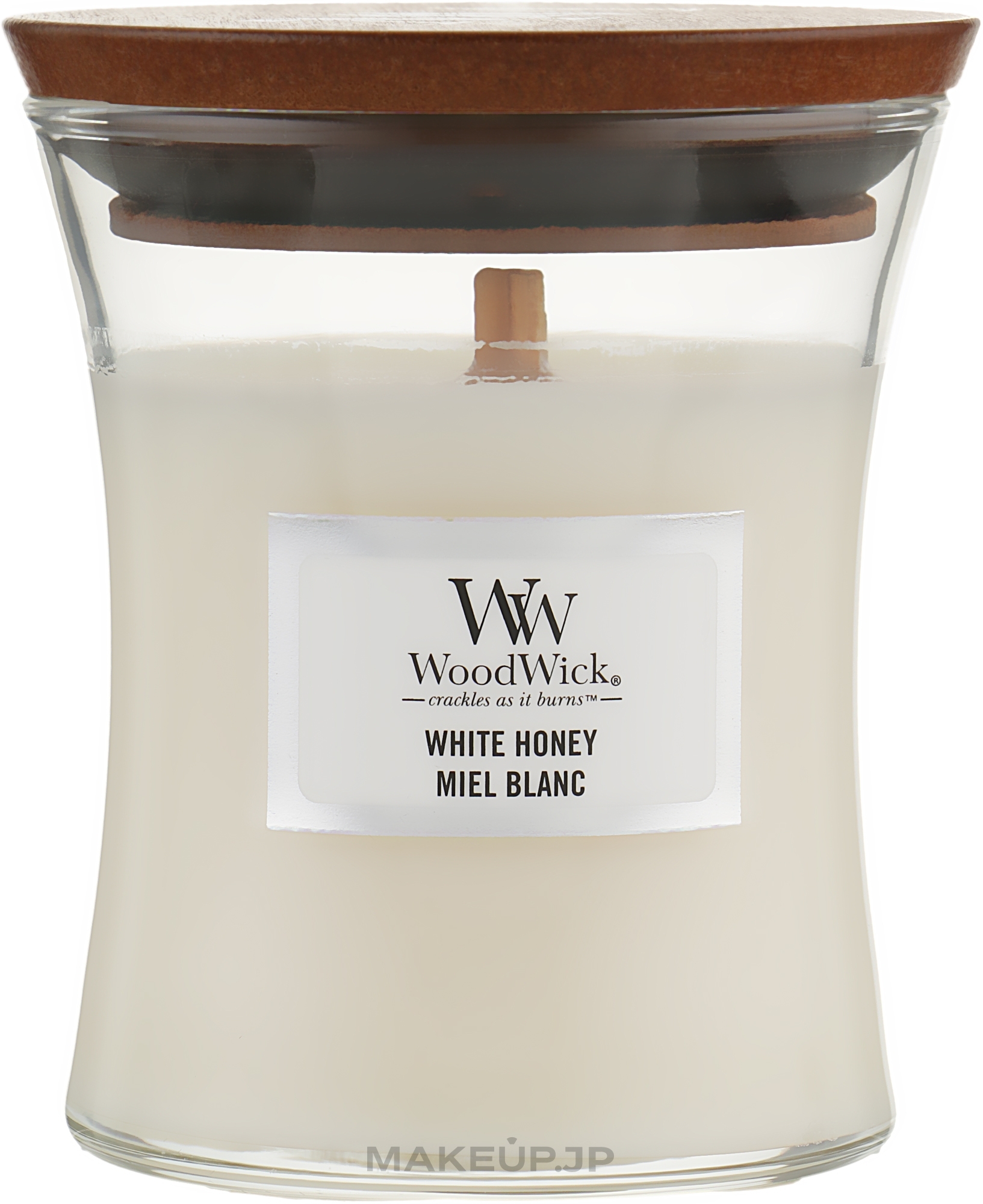 Scented Candle in Glass - WoodWick White Honey Candle — photo 85 g