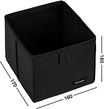 Storage Organiser 'Home', XS, black 17x16x16 cm - MAKEUP Drawer Underwear Cosmetic Organizer Black — photo N2