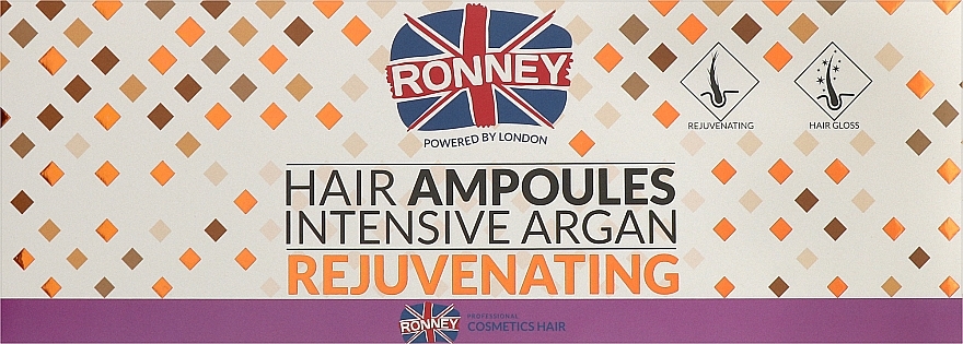 Rejuventing & Strengthening Hair Ampoules - Ronney Hair Ampoules Intensive Argan Rejuventing — photo N1