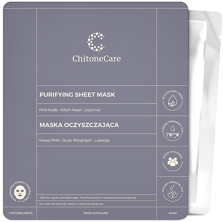 Cleansing Sheet Mask - Chitone Care Maska Purifying — photo N1