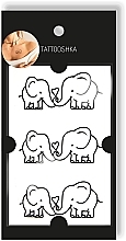 Fragrances, Perfumes, Cosmetics Temporary Tattoo "Elephant Family" - Tattooshka