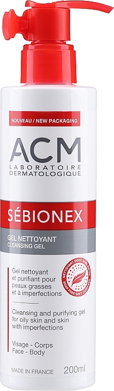 Foaming Gel for Oily Skin - ACM Laboratoires Sebionex Cleansing Purifying Gel — photo N1