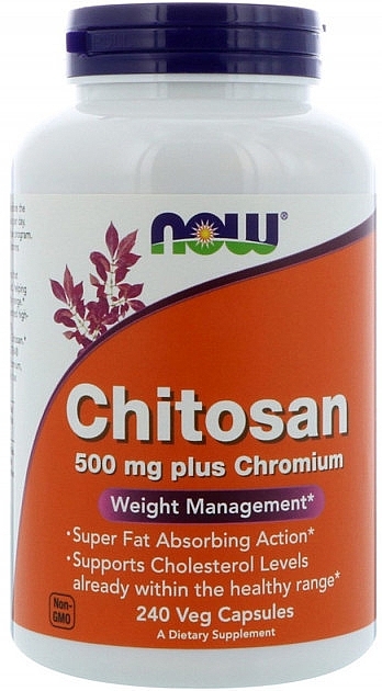 Natural Dietary Supplement, 500 mg - Now Foods Chitosan With Chromium — photo N2