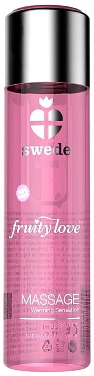 Sparkling Strawberry Wine Massage Gel - Swede Fruity Love Massage Warming Sensation Sparkling Strawberry Wine — photo N1