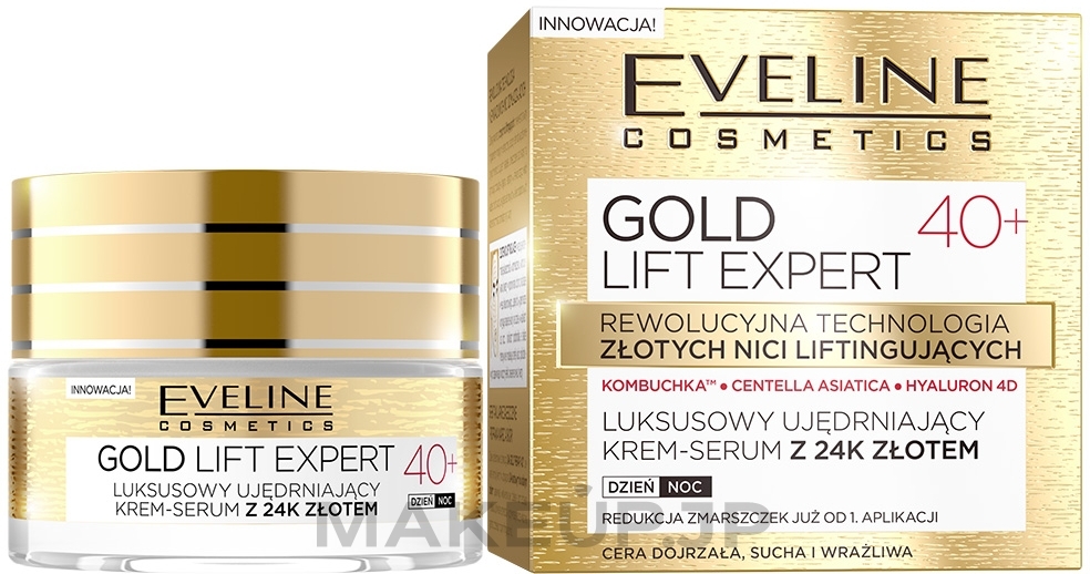 Firming Cream-Serum 40+ - Eveline Cosmetics Gold Lift Expert — photo 50 ml
