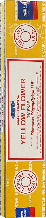 Yellow Flower Incense - Satya Yellow Flower Incense — photo N1