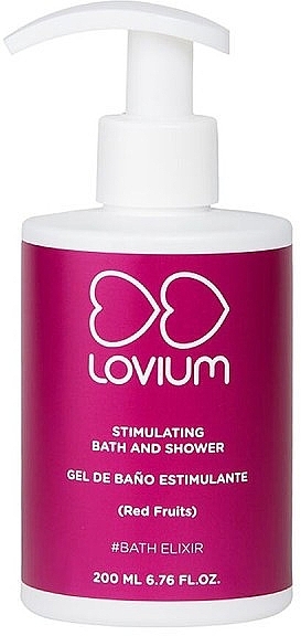 Red Fruits Stimulating Bath & Shower Gel - Lovium Stimulating Bath & Shower Gel Red Fruits — photo N1