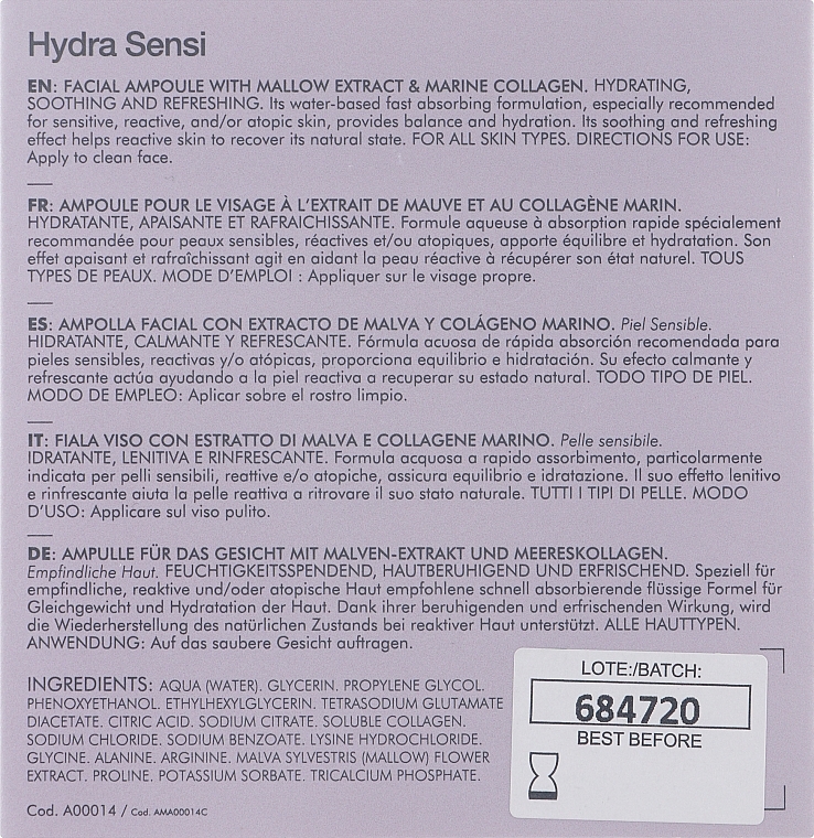 Moisturizing Face Concentrate for Sensitive Skin - Casmara Hydra Sensi Concentrate — photo N2