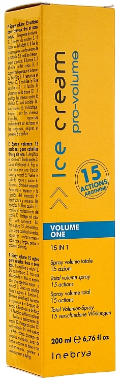 Volume Hair Spray - Inebrya Ice Cream Volume One 15 in 1 Spray — photo N3