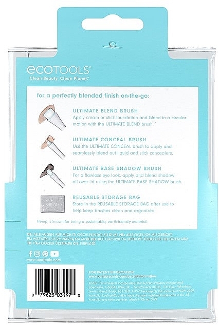 Mini Makeup Brush Set & Makeup Bag - EcoTools All Eyes On Me Mini 360 Ultimate Brush Kit — photo N6