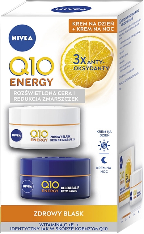 Healthy Glow Face Set - Nivea Duopack Q10 Energy (w/cr 2 x 50 ml) — photo N1