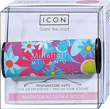 Fragrances, Perfumes, Cosmetics Magnolia Blossom & Wood Car Air Freshener - Millefiori Milano Icon Car Air Freshener Cuori & Fiori Magnolia Blossom & Wood