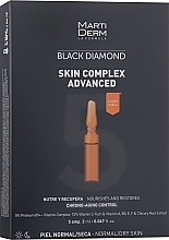 Fragrances, Perfumes, Cosmetics Face Ampoules for Normal and Dry Skin - MartiDerm Black Diamond Skin Complex Advanced