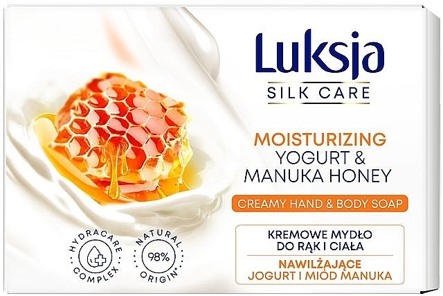 Yoghurt & Manuka Honey Cream Soap - Luksja Silk Care Moisturizing Yogurt & Manuka Honey Creamy Hand & Body Soap — photo N1