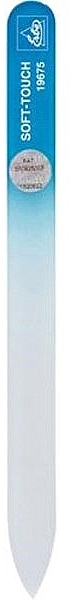 Glass Nail File 14 cm, light blue - Erbe Solingen Soft-Touch — photo N1