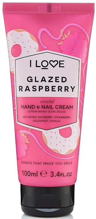 Glazed Raspberry Hand & Nail Cream - I Love Glazed Raspberry Hand and Nail Cream — photo N1