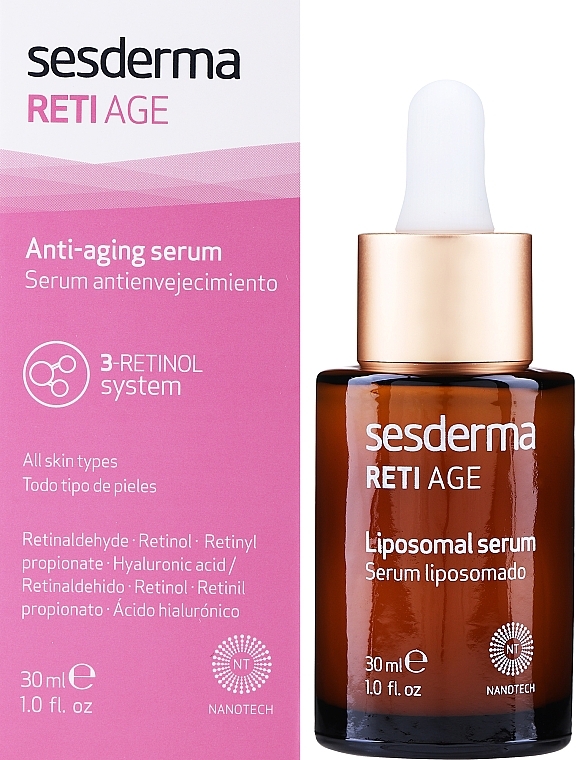 Anti-Aging Face Serum with 3 Types of Retinol - SesDerma Laboratories Reti Age Facial Antiaging Serum 3-Retinol System — photo N2