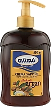 Fragrances, Perfumes, Cosmetics Liquid Cream Soap "Argan Oil", with dispenser - Mil Mil