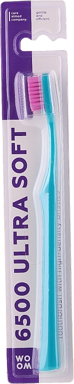 Toothbrush Soft, turquoise - Woom 6500 Ultra Soft Toothbrush — photo N1