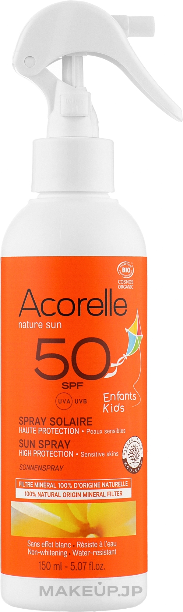 Kids Organic Sun Spray - Acorelle Natur Sun Spray Solaire High Protection SPF50 — photo 150 ml