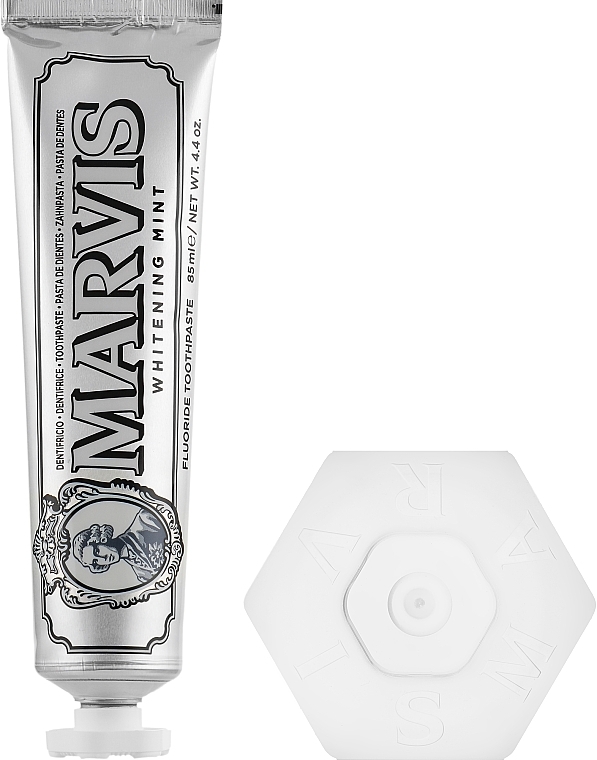 Set - Marvis Whitening Holder Set (toothpaste/85ml + holder/1pc) — photo N3