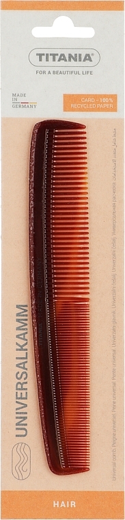 Men Pocket Hair Comb, 17,5cm - Titania Havannah — photo N1