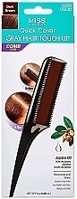 Fragrances, Perfumes, Cosmetics Grey Hair Touch Up Comb, dark brown - Kiss Quick Cover Gray Hair Touch Up Comb Dark Brown