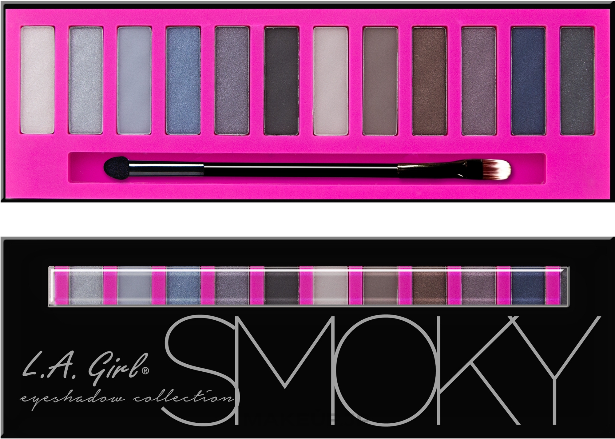 Eyeshadow - L.A. Girl Beauty Brick Eyeshadow Collection — photo GES332 - Smoky