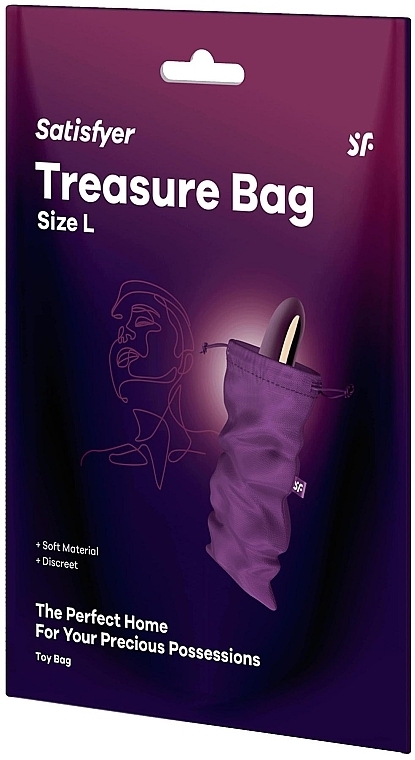 Sex Toy Bag, purple, Size L - Satisfyer Treasure Bag Violet — photo N1