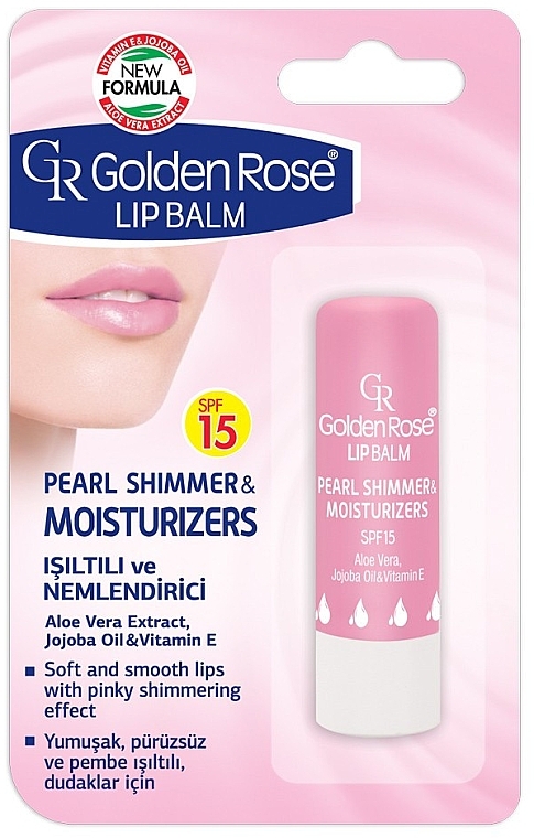 Lip Balm - Golden Rose Lip Balm Pearl Shimmer & Moisturizers SPF15 — photo N3