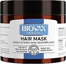 Fragrances, Perfumes, Cosmetics Intensive Repairing Hair Mask - Biovax Prebiotic Mask Intensively