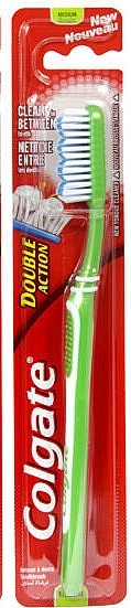 Toothbrush, green - Colgate Double Action Medium — photo N1