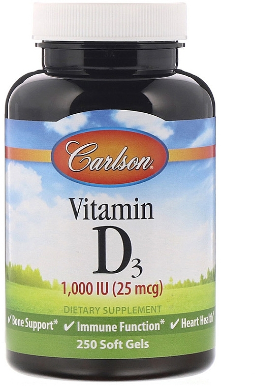 Vitamin D3, 1000 mg - Carlson Labs Vitamin D3 — photo N1