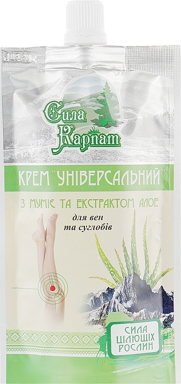 Universal Vein & Joint Cream 'Strength of the Carpathians' - LekoPro (doypack) — photo N2