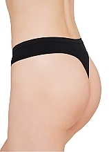 Seamless Thong "String Briefs", nero - Giulia — photo N2