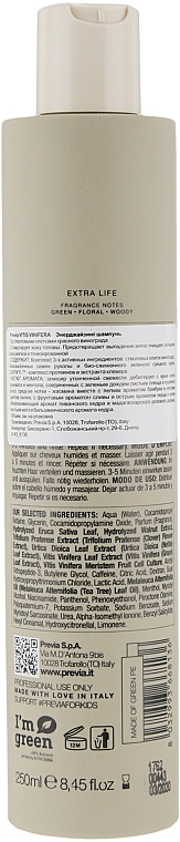 Energizing Shampoo - Previa Vitis Vinifera Shampoo — photo N2