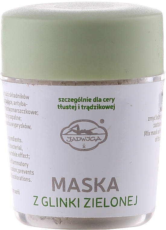 Mineral Green Clay Face Mask - Jadwiga Face Mask — photo N1